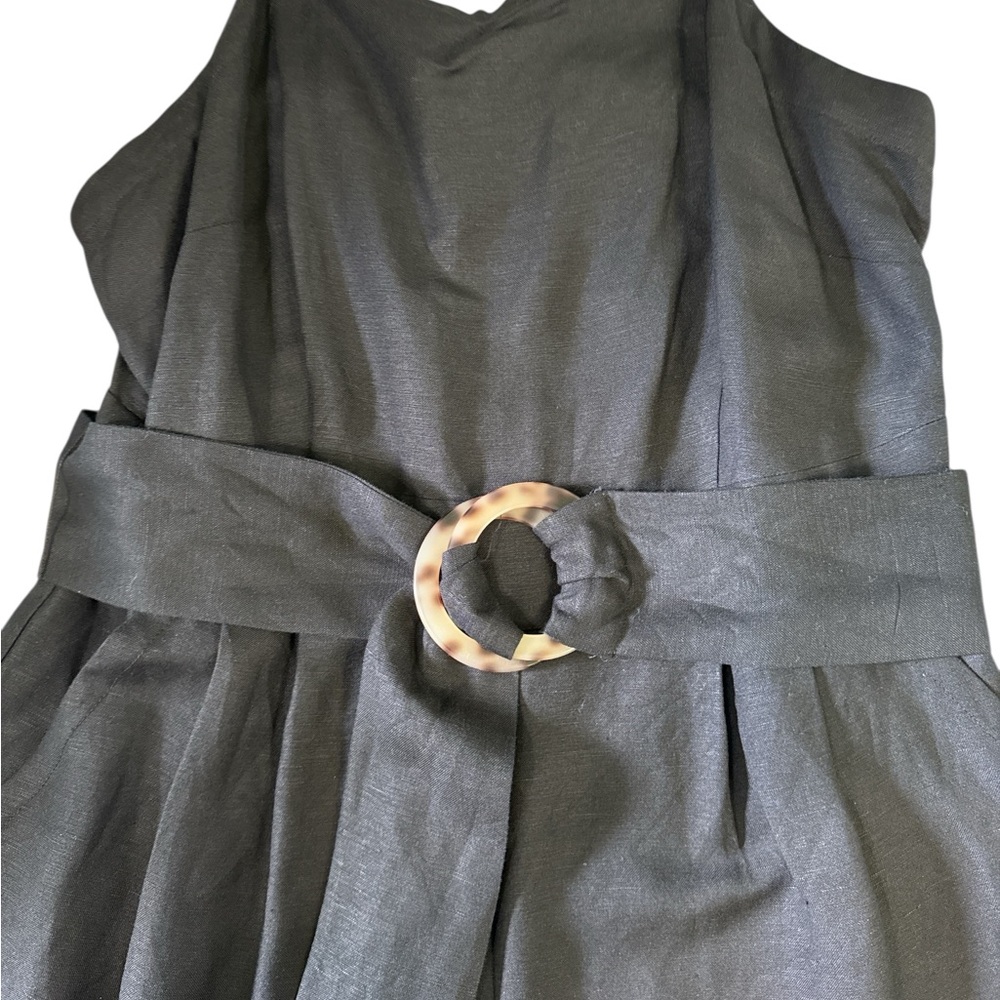 Loft Stylish Women black short romper with Belt - Picture 3 of 8